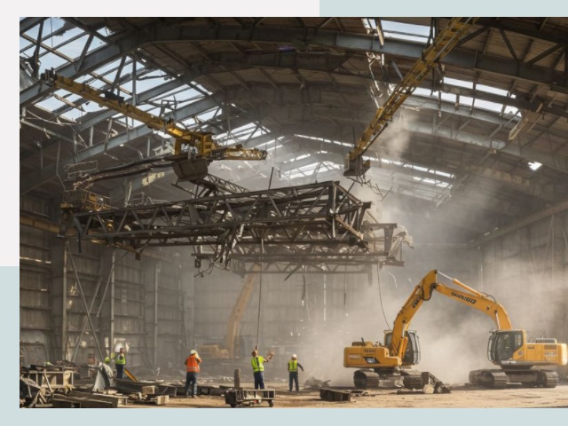 Демонтаж ангаров в Шахтах от 651 руб. за м²