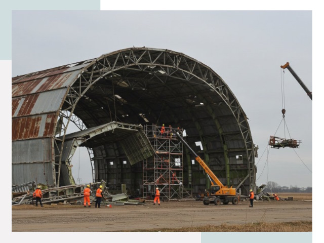 Демонтаж ангаров в Шахтах